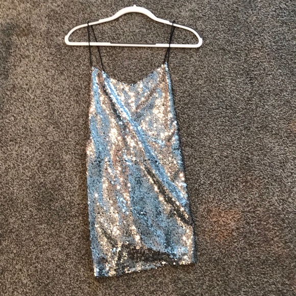 Super shiny slip dress-only worn once - Picture 1 of 7